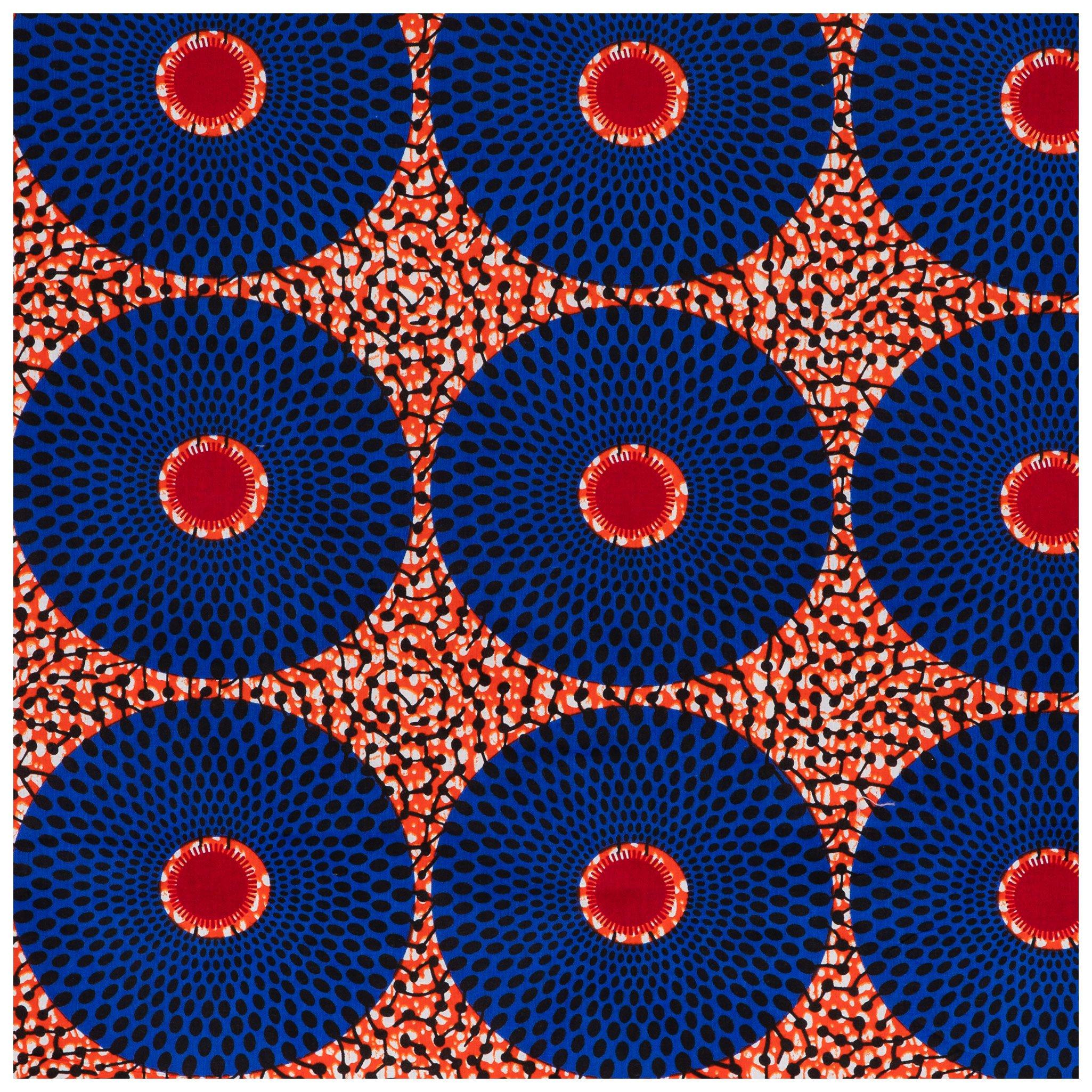 Orange Patterned Kente Fabric, Hobby Lobby