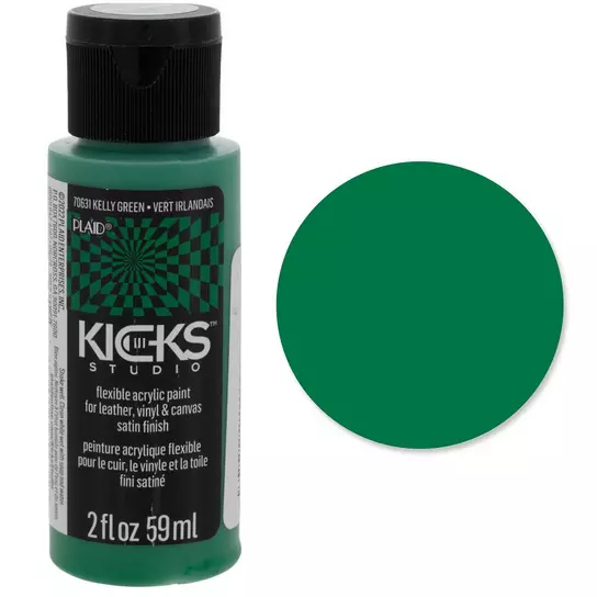 Plaid Kicks Studio Neon Shoe Acrylic Paint 2oz-Neon Green