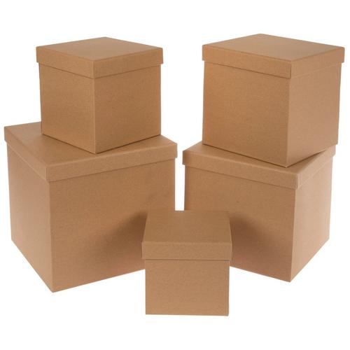 White Square Nested Boxes