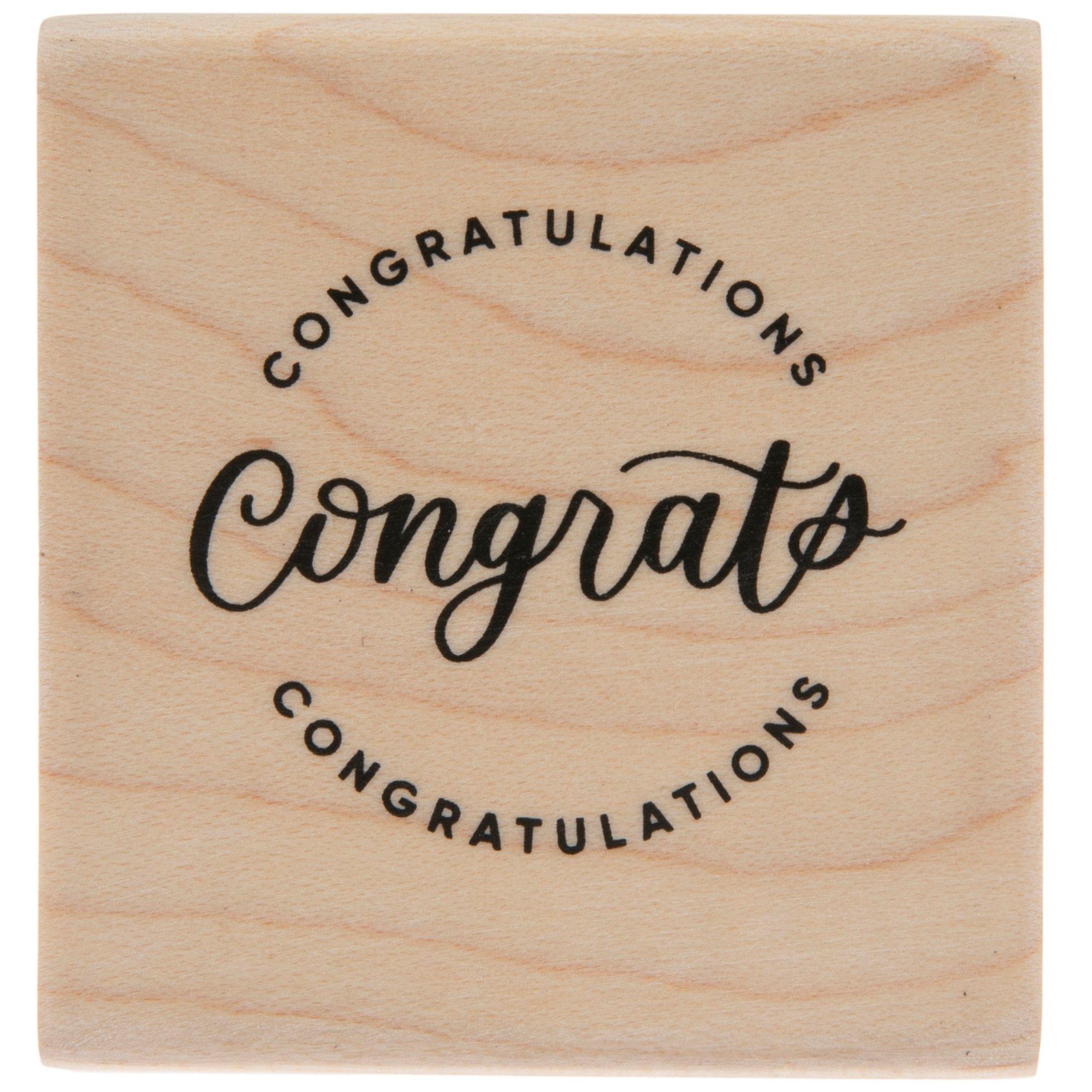 Congrats Rubber Stamp Hobby Lobby 2244689