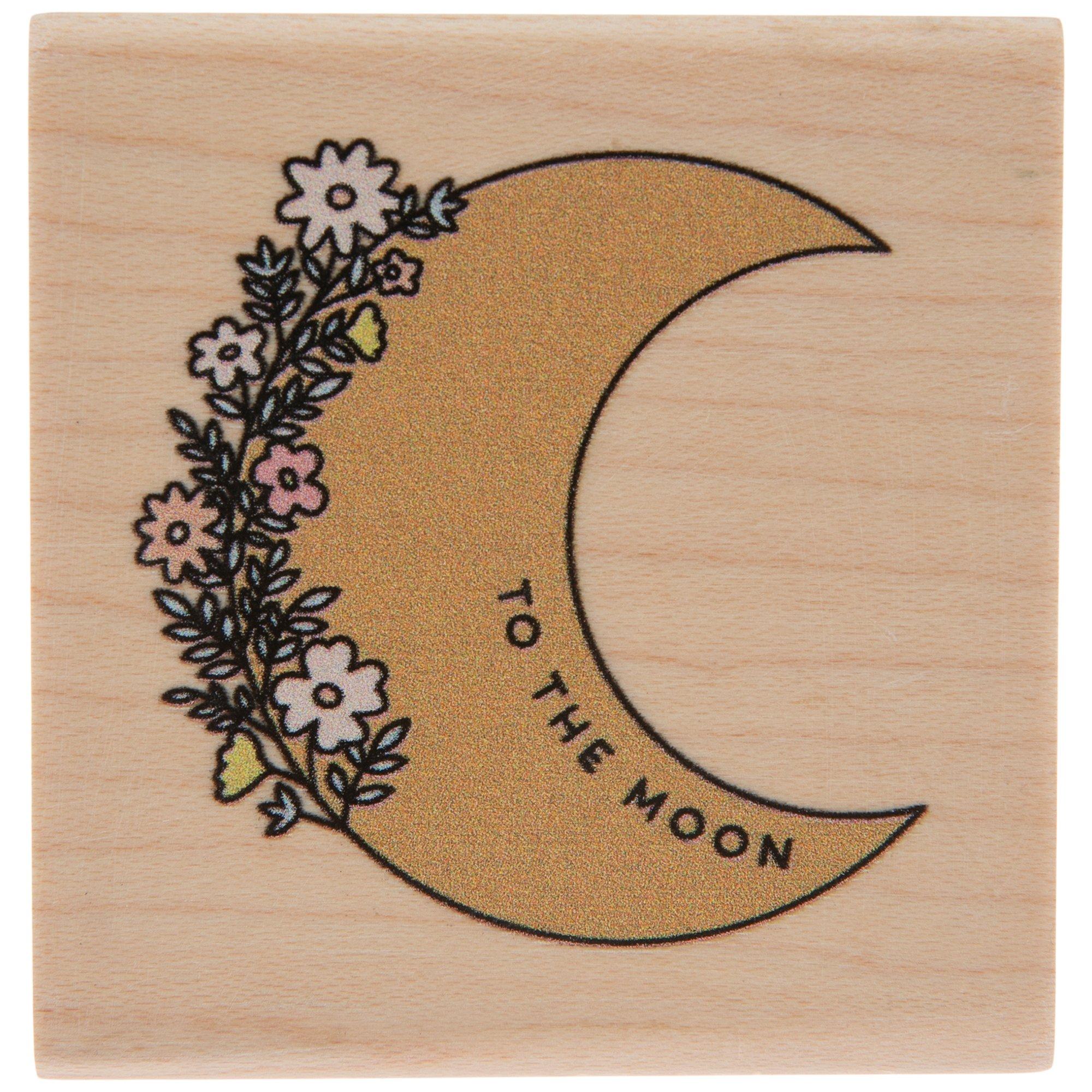 To The Moon Rubber Stamp, Hobby Lobby