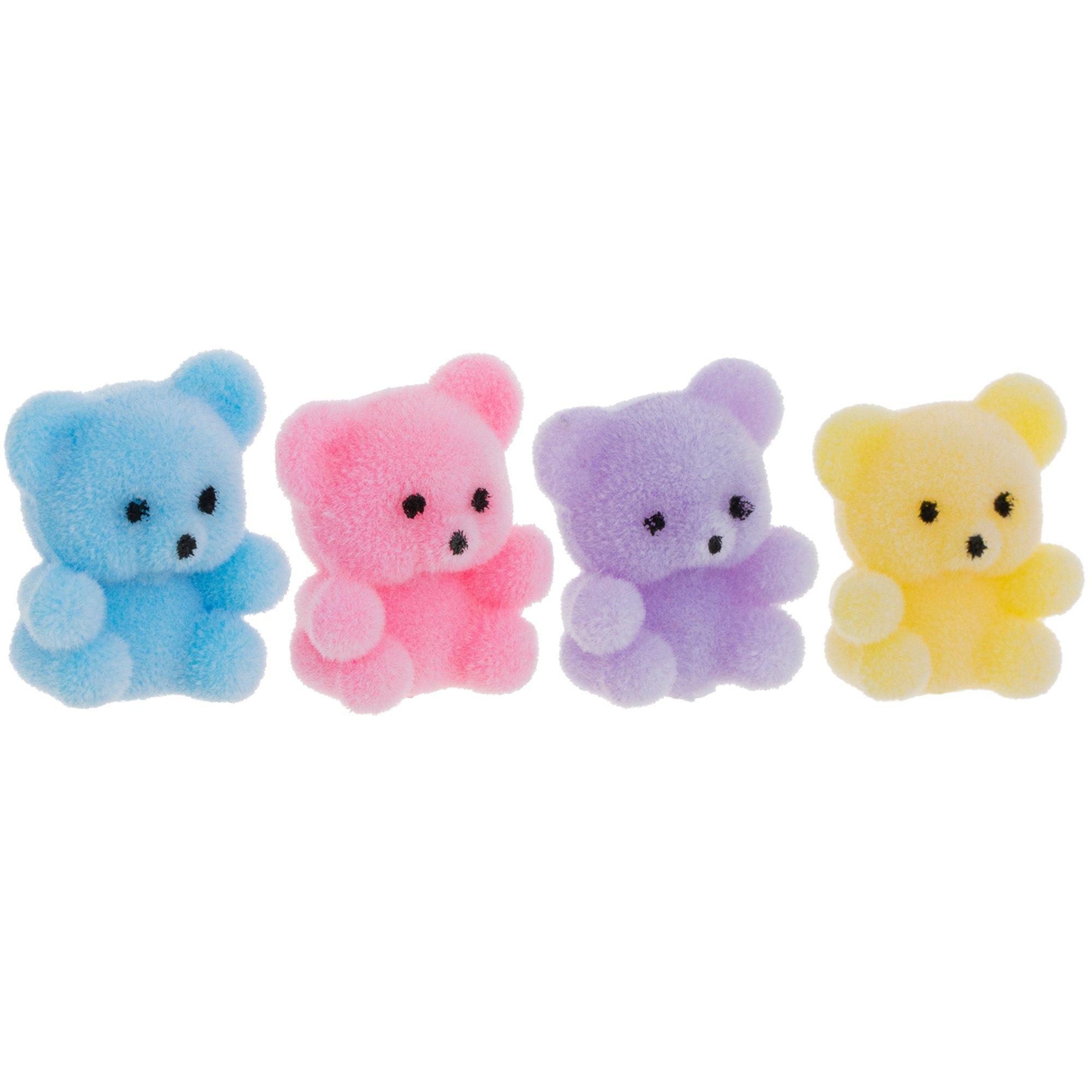 Flocked teddy cheap bear miniatures