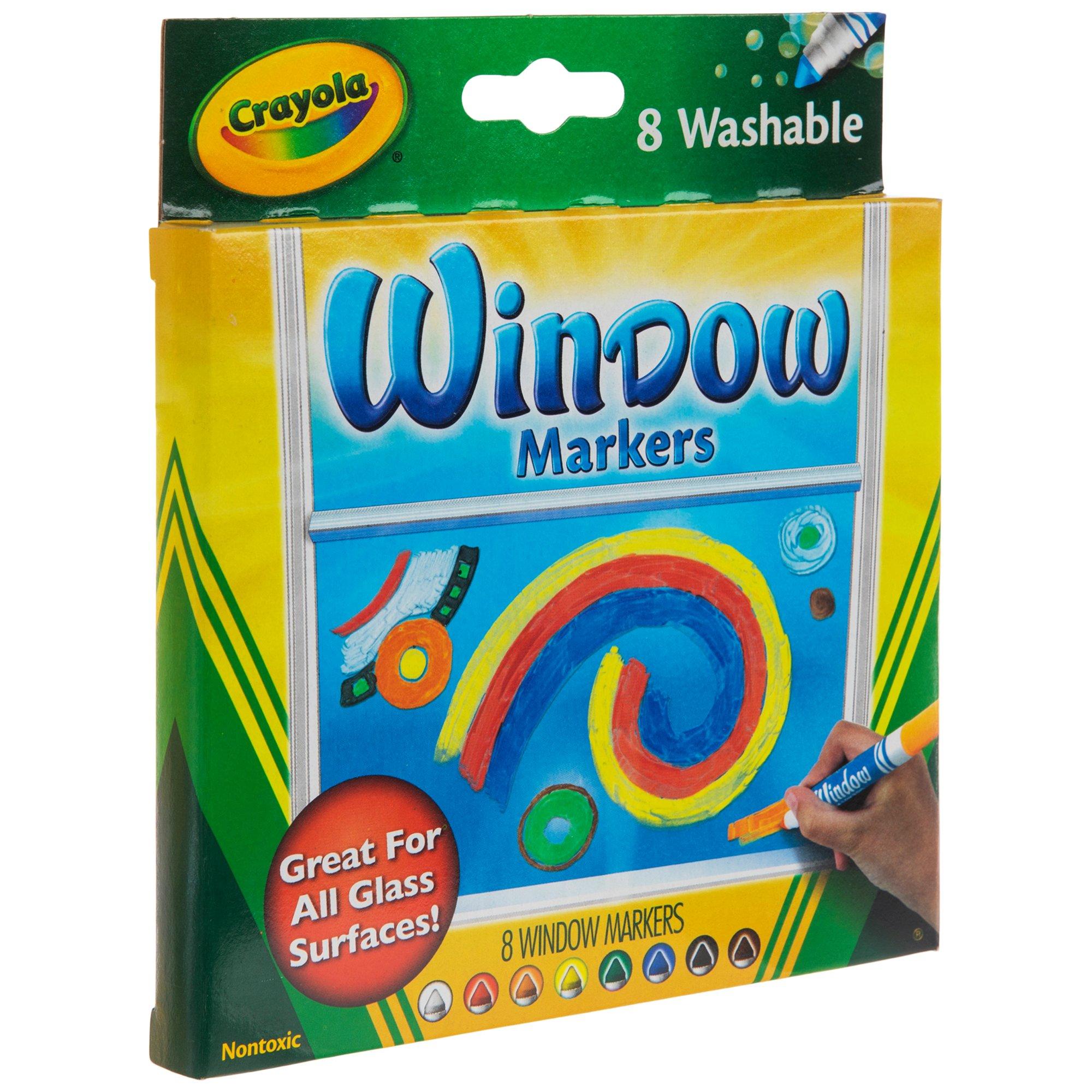 Crayola Washable Window Markers-Assorted Colors 8/Pkg - 071662081652