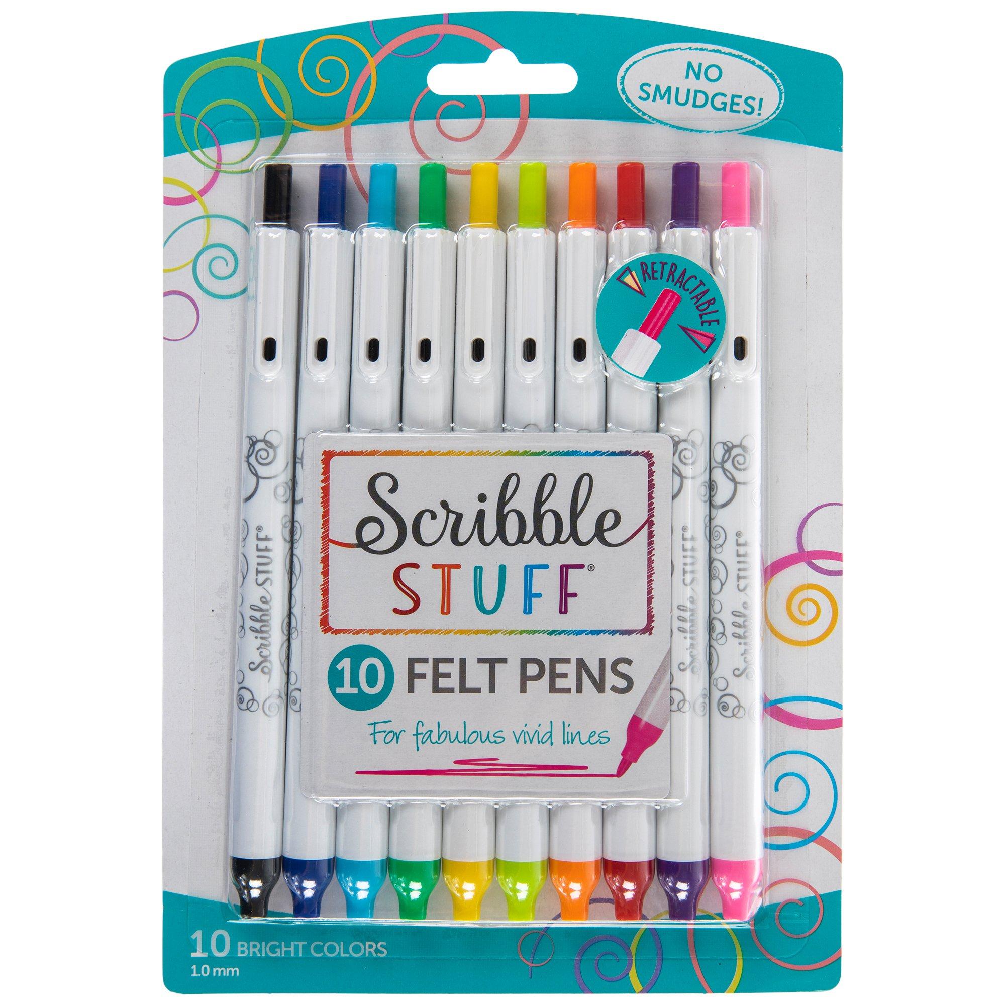 10-Count Mini Felt Tip Pens, Classic Colors