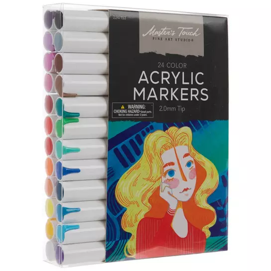 Master's Touch Fine Art Studio 36 Color Twin-tip Brush Markers Water Based