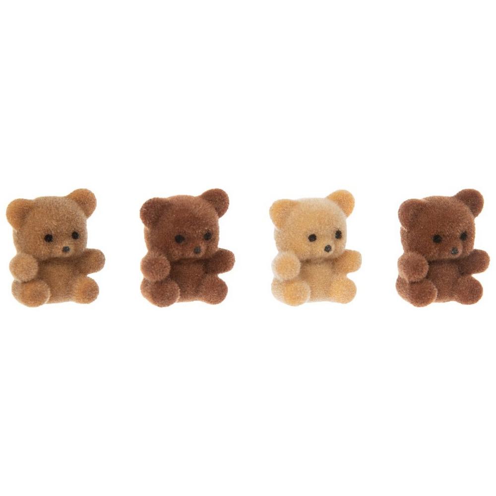 Miniature Flocked Teddy Bears