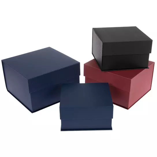 Paper Square Nesting Gift Boxes with Lids, 4 Assorted Sizes