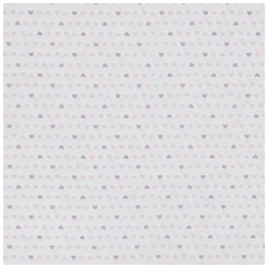 Pastel Hearts Cotton Calico Fabric | Hobby Lobby | 2247674