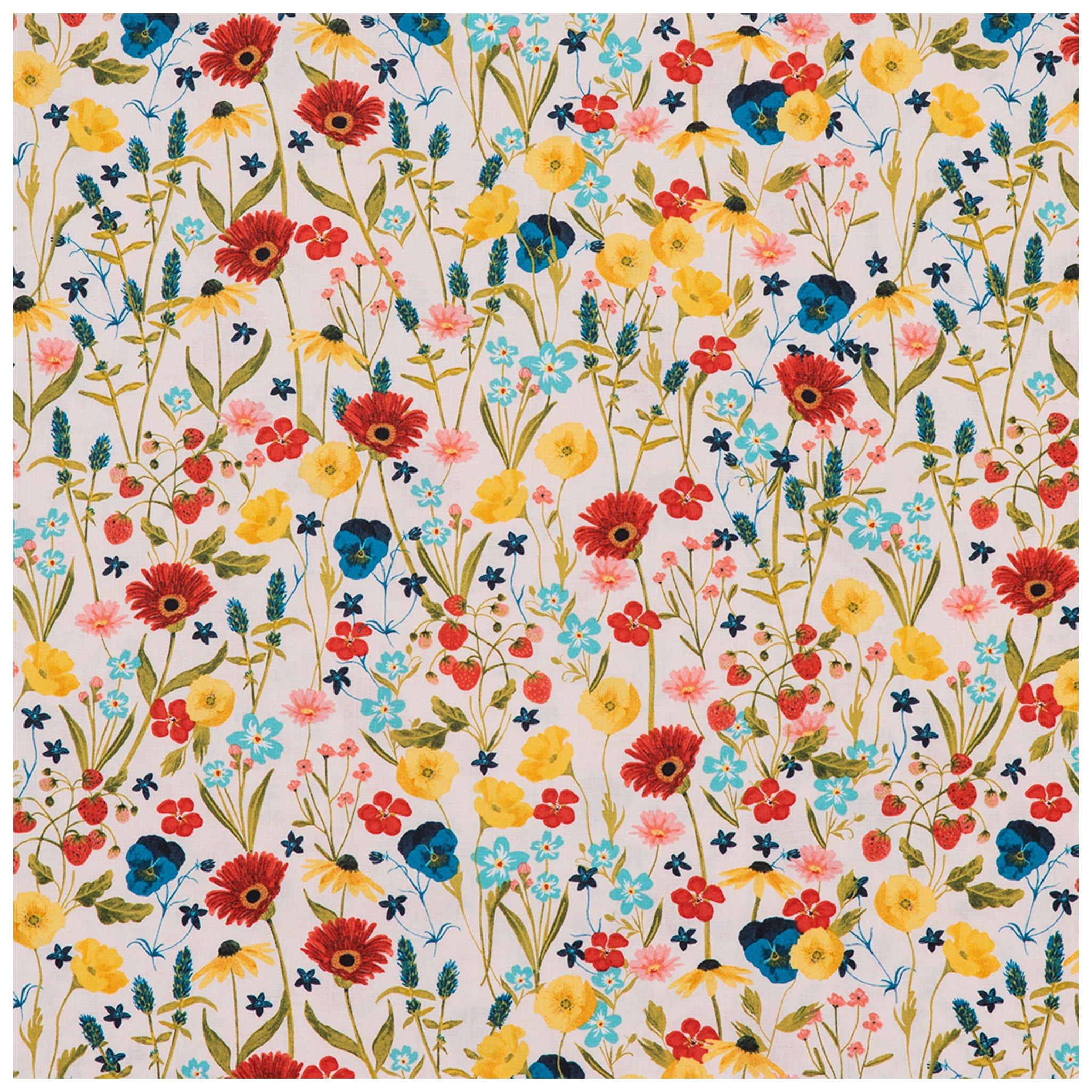 Sing A Song Floral Cotton Calico Fabric | Hobby Lobby | 2248524