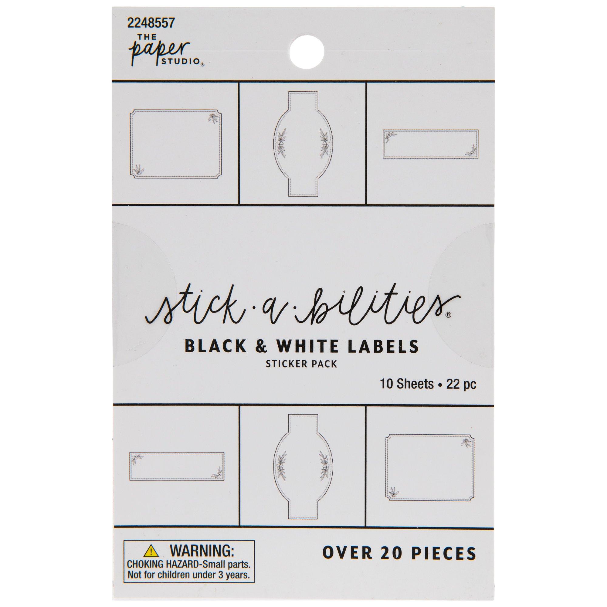 Black & White Label Stickers Hobby Lobby 2248557
