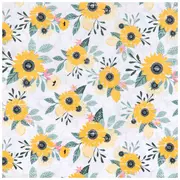 Honeydew Sunflower Cotton Calico Fabric