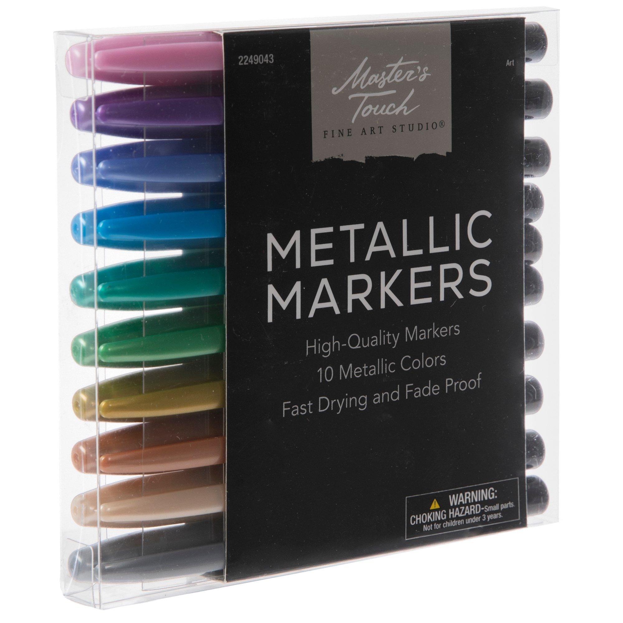 Hello, Artist! Metallic Paint Markers Set of 10 Pieces, Multi