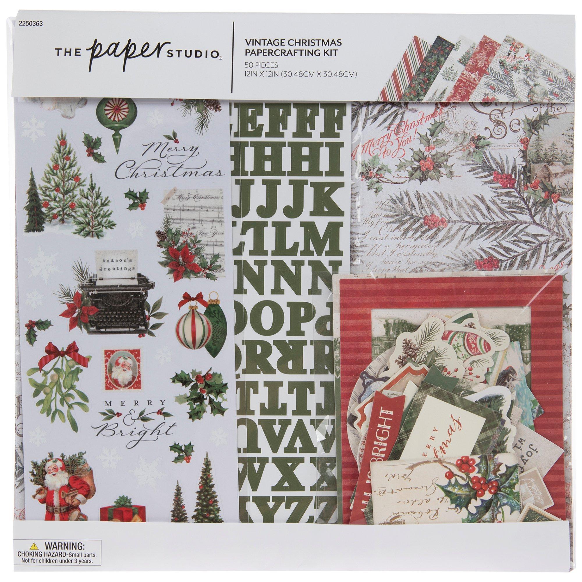 Vintage Christmas Scrapbook Kit, Hobby Lobby