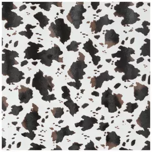 Brown Cow Print Suede Fabric