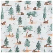 Forest Animals Gauze Fabric