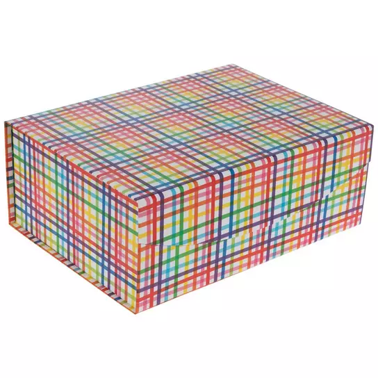 Rainbow Plaid Box | Hobby Lobby | 2251395
