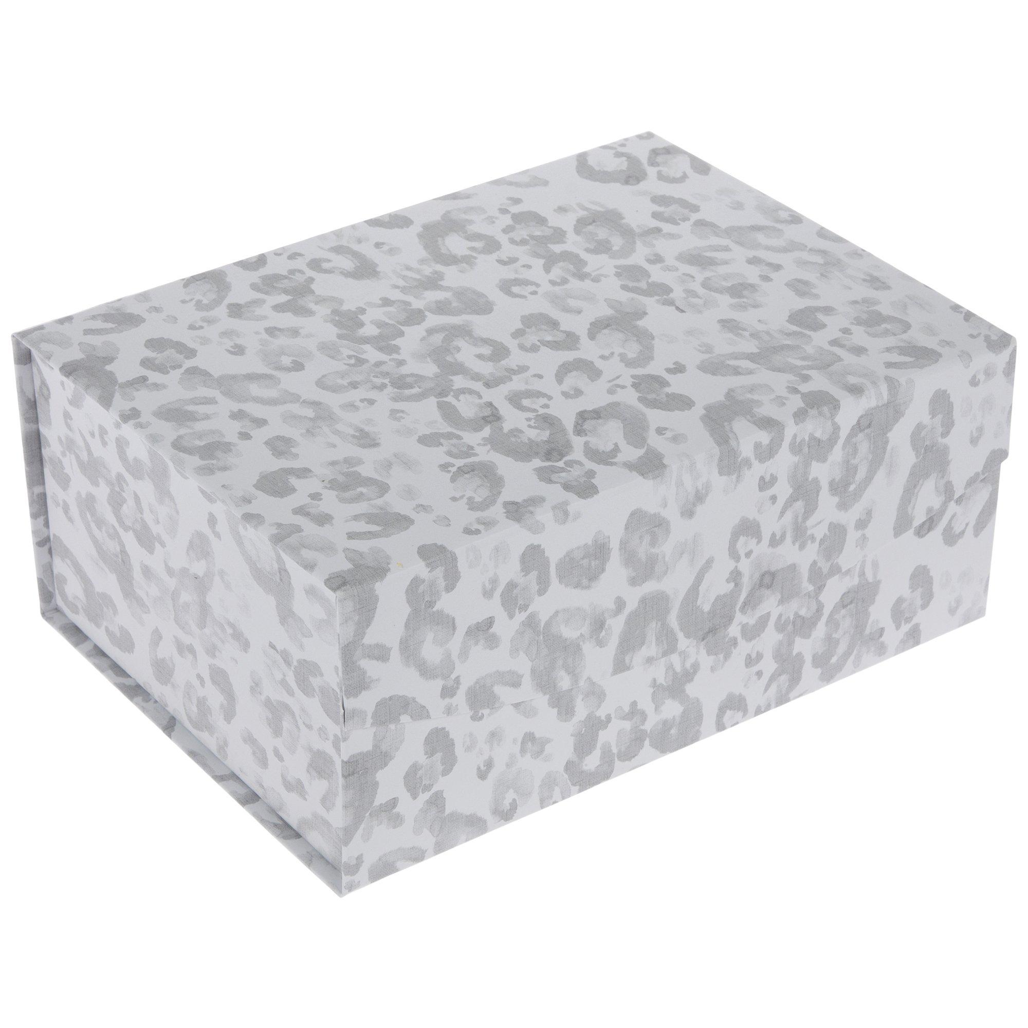 White animal print large gift box – Newbie