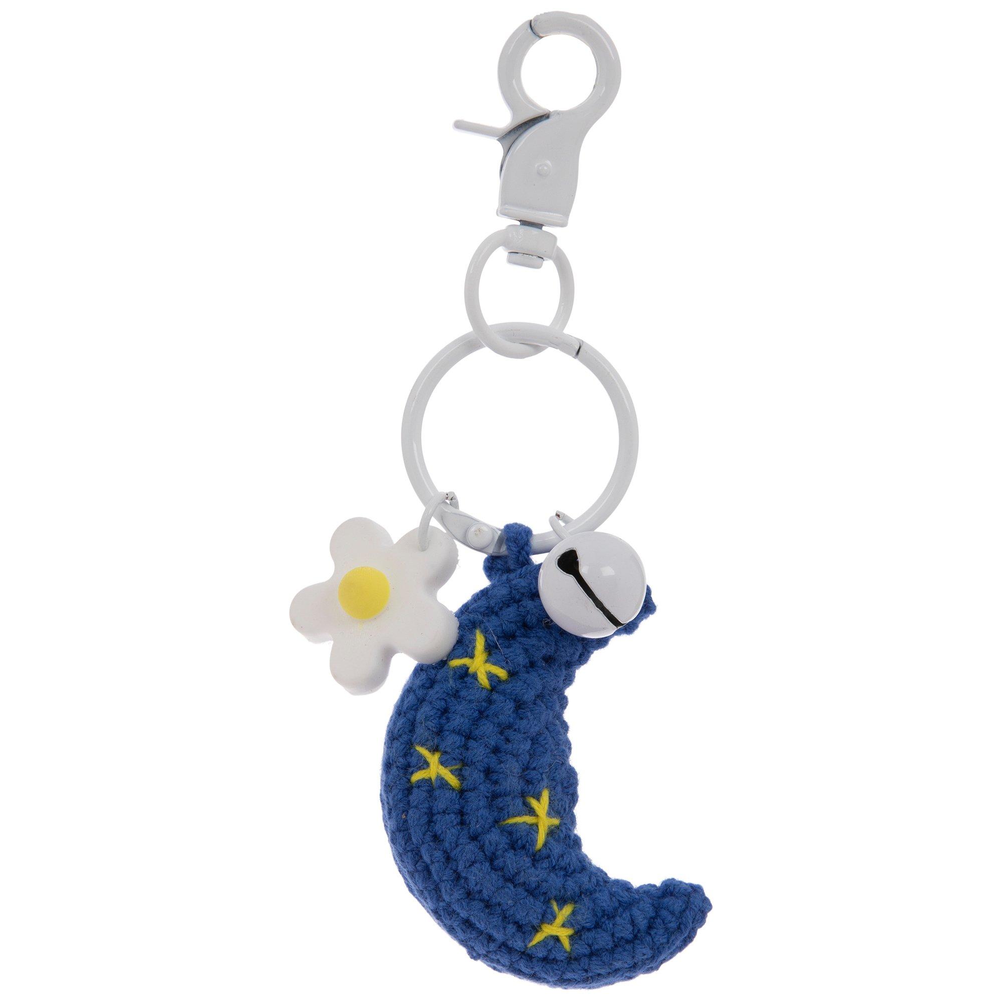 Crochet Moon Keychain, Hobby Lobby