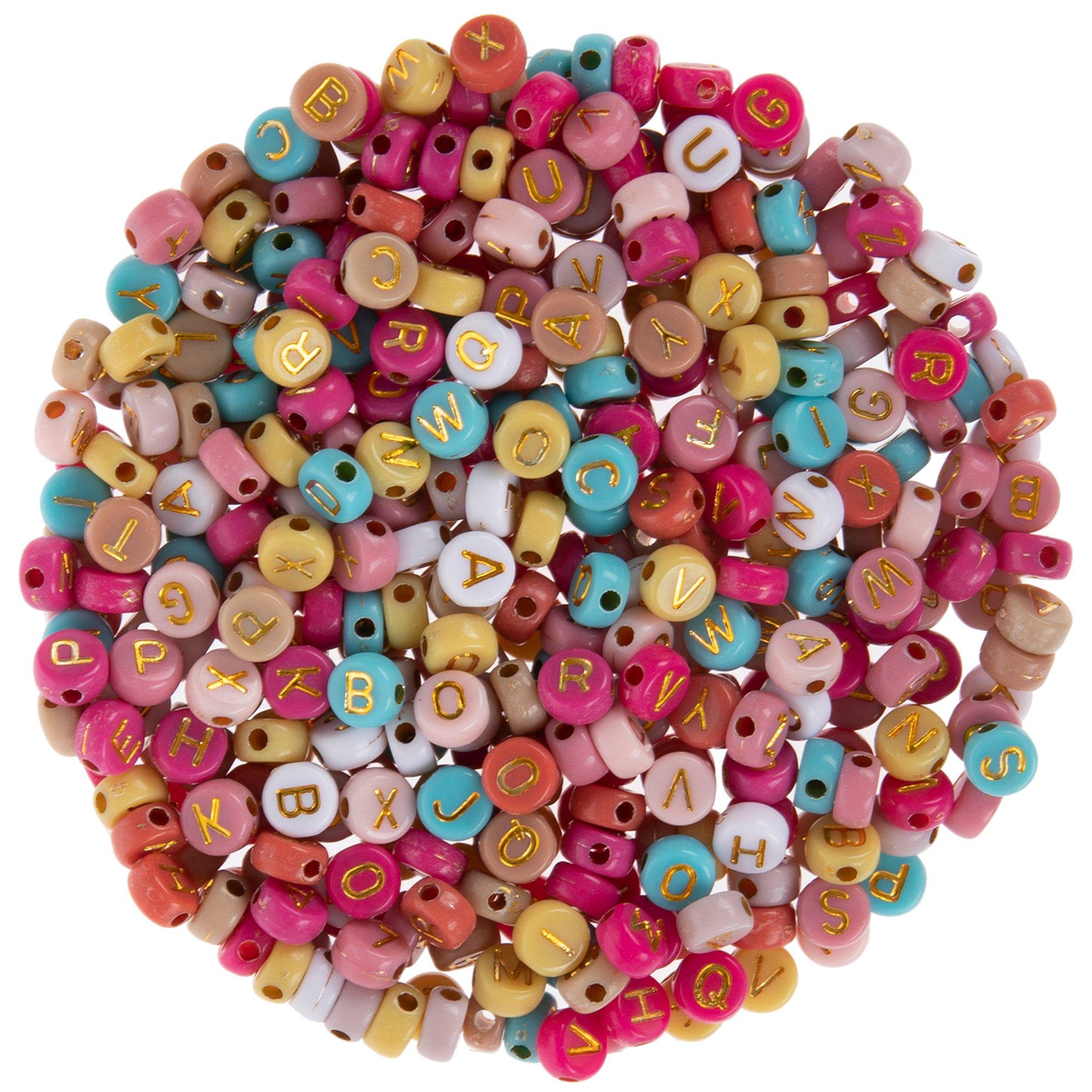 Pastel Letter Beads - 6mm Little Translucent Pastel Round Alphabet Acr –  Delish Beads