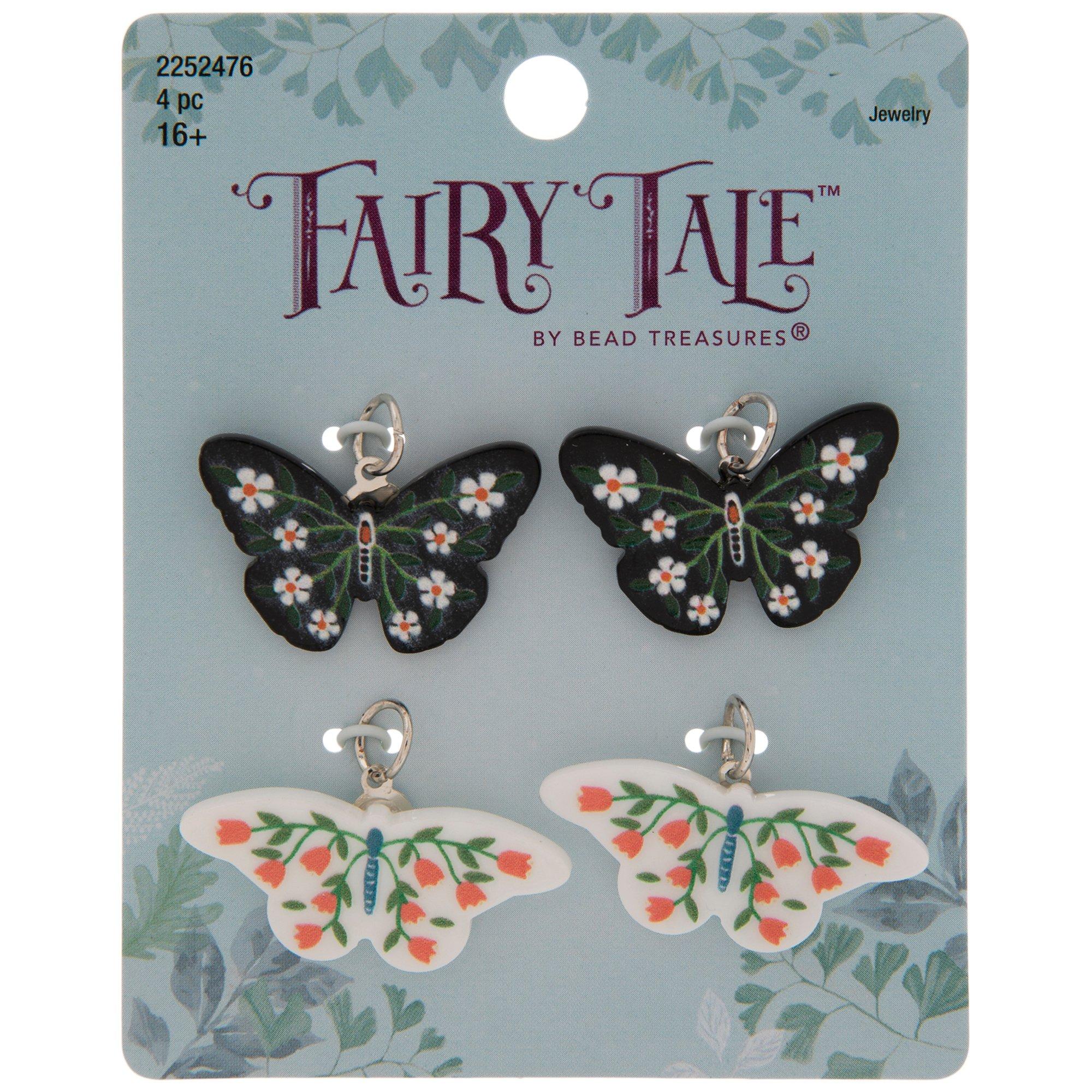 Black & White Floral Butterfly Charms Hobby Lobby 2252476