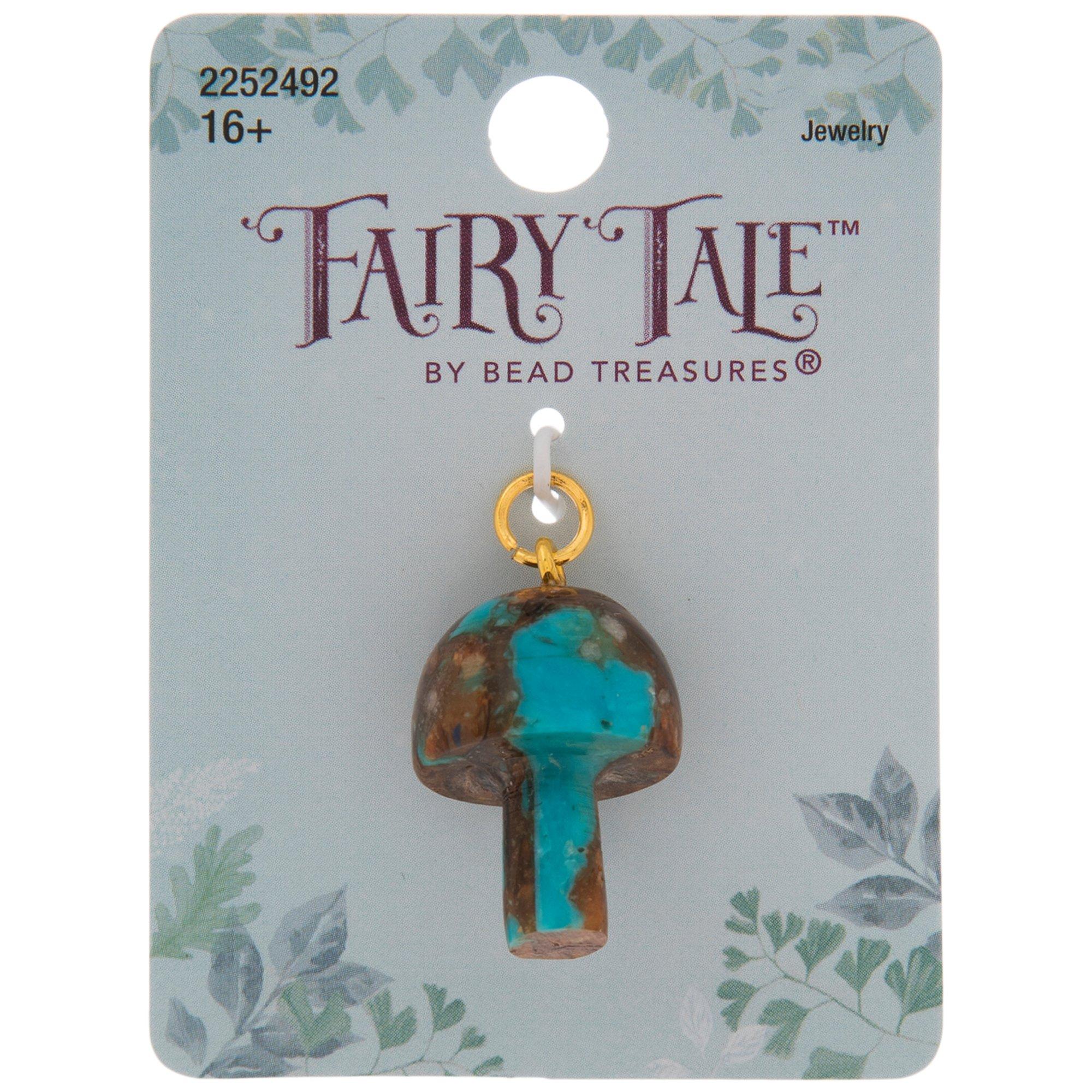 Turquoise & Brown Mushroom Charm Hobby Lobby 2252492