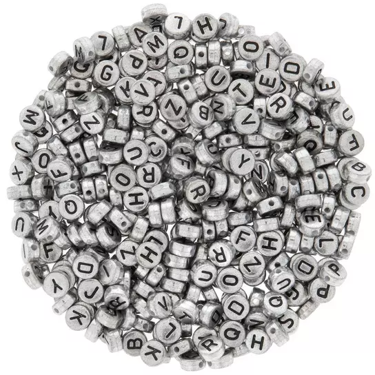 Round Letter Beads