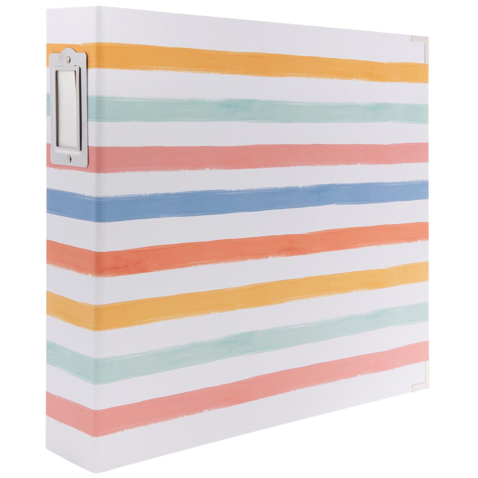 Pastel Striped 3Ring Scrapbook Album 12" x 12" Hobby Lobby 2253227