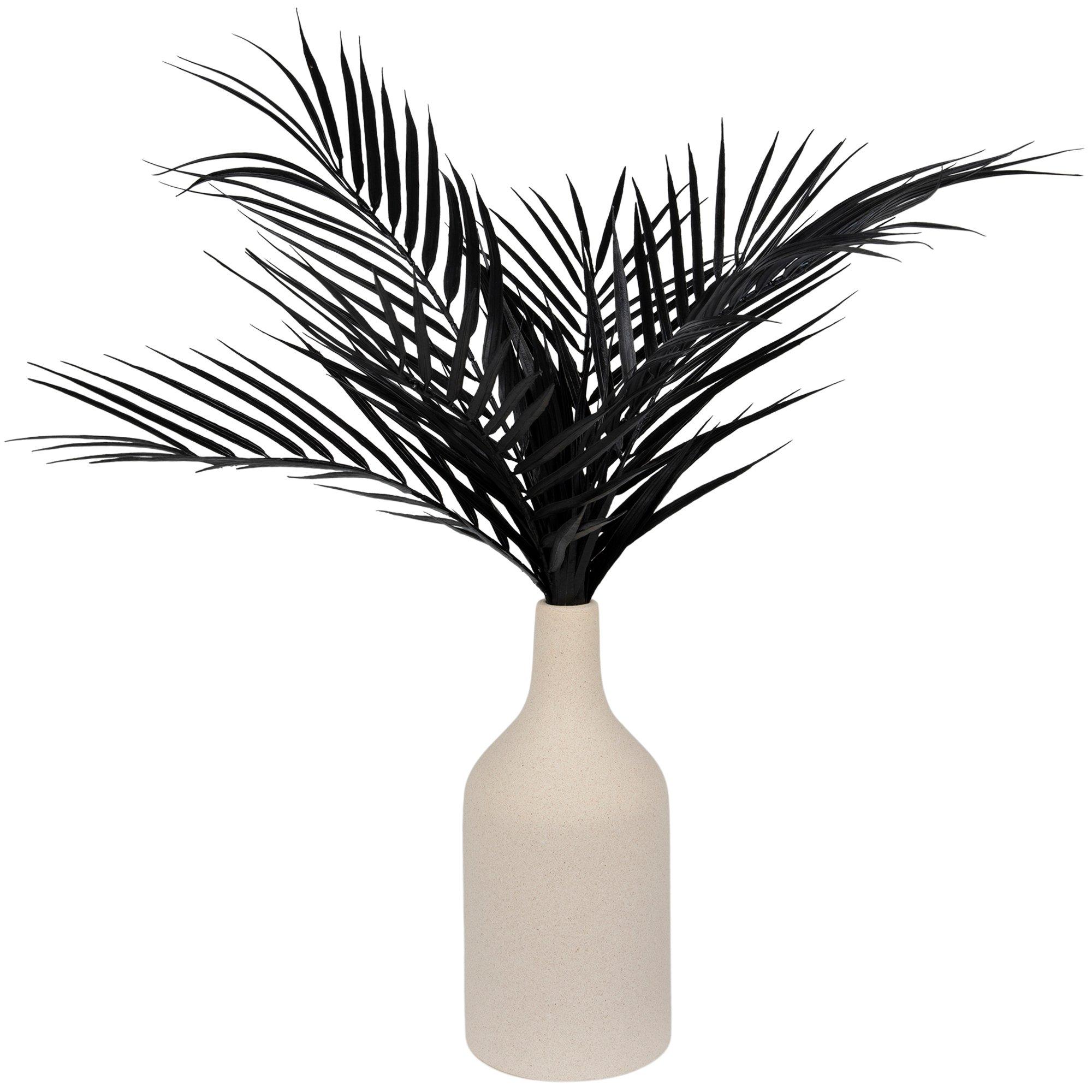 Palm & Pampas Grass In Black Vase, Hobby Lobby