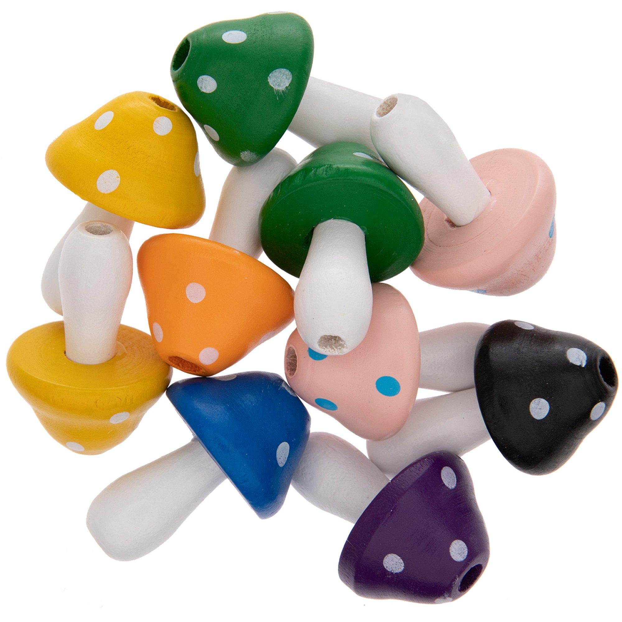 Fairy Garden Beads, Toadstool Beads, Mushroom Beads, 16 X 12 Mm, Half  Strand 10 Beads Approx 