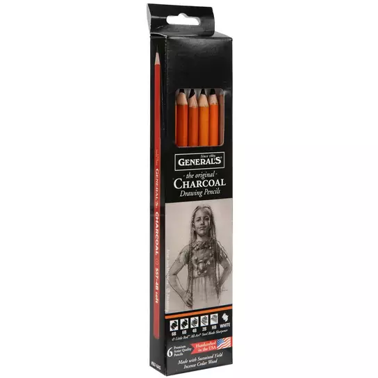 General's Charcoal Drawing Pencils - 6 Piece Set, Hobby Lobby