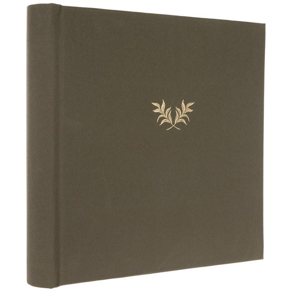 Green Gold Leaf Sprig Photo Album