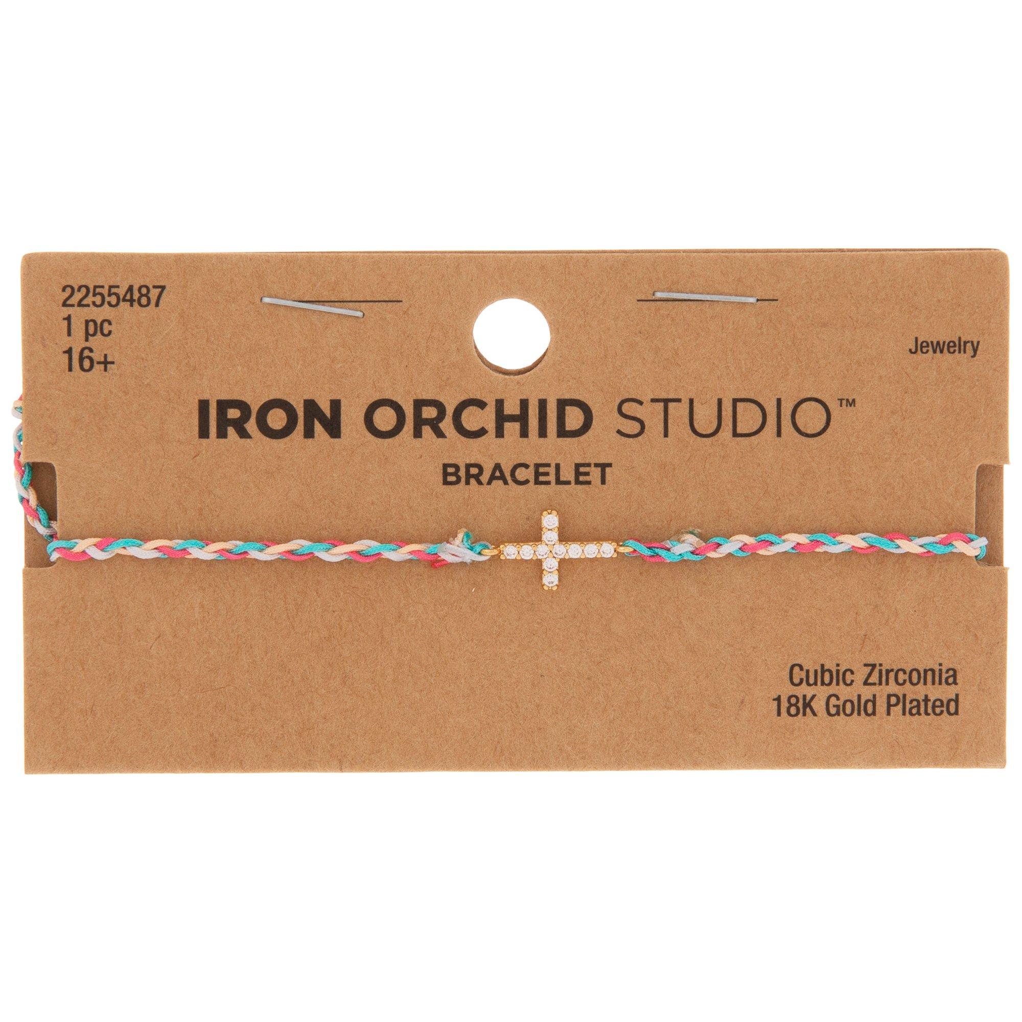 18K Gold Plated Cross Slider Bracelet Hobby Lobby 2255487