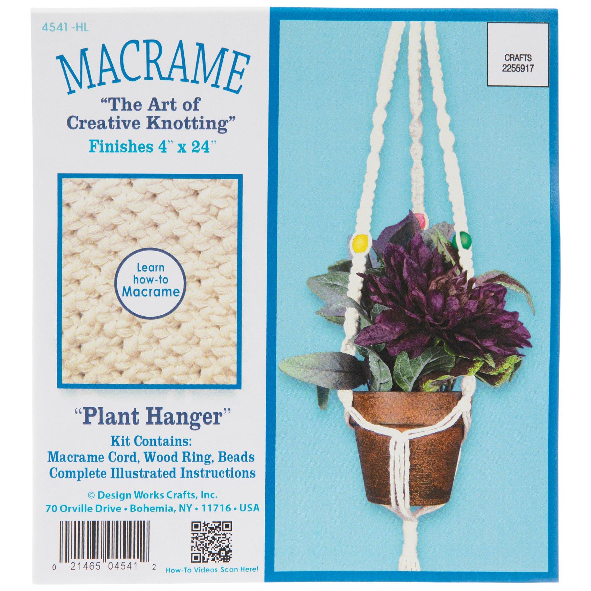 LEISURE ARTS Macrame Kit Mini Planter Set, Macrame Kits for Adults  Beginners, Macrame Plant Hanger Kit, Macrame Beginners Kit, Macrame Kit,  DIY