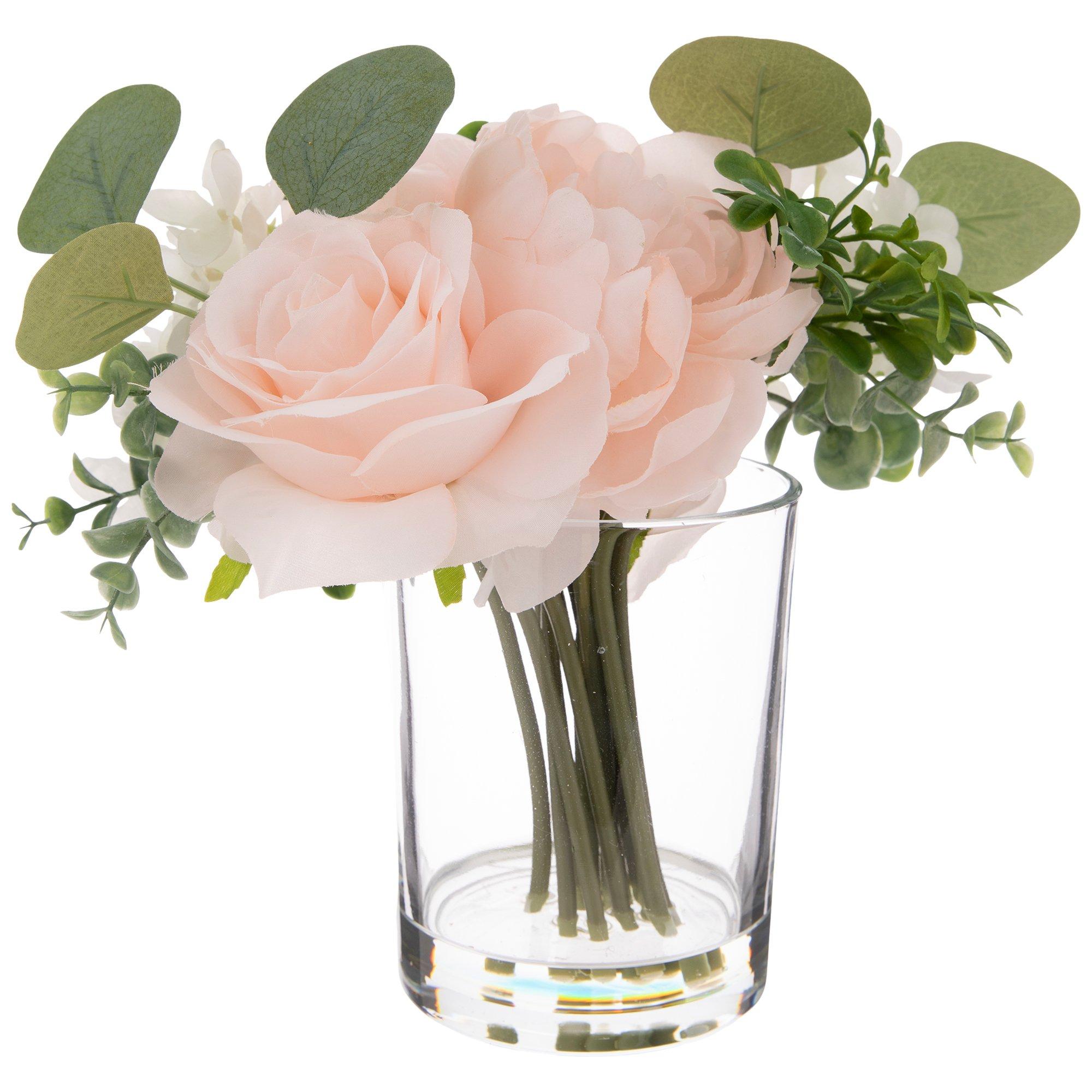 Pink Florals In Glass Vase Hobby Lobby 2256089
