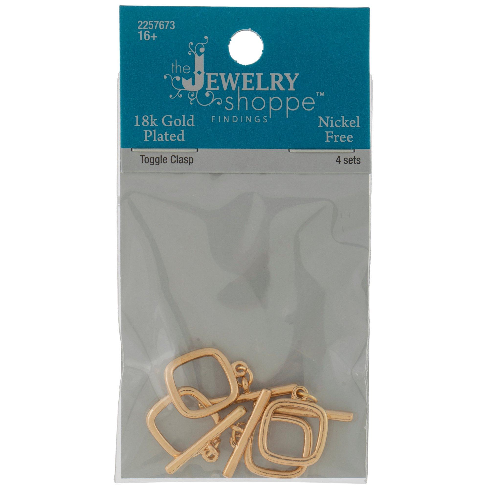 18K Gold Plated Rounded Square Toggle Clasps Hobby Lobby 2257673