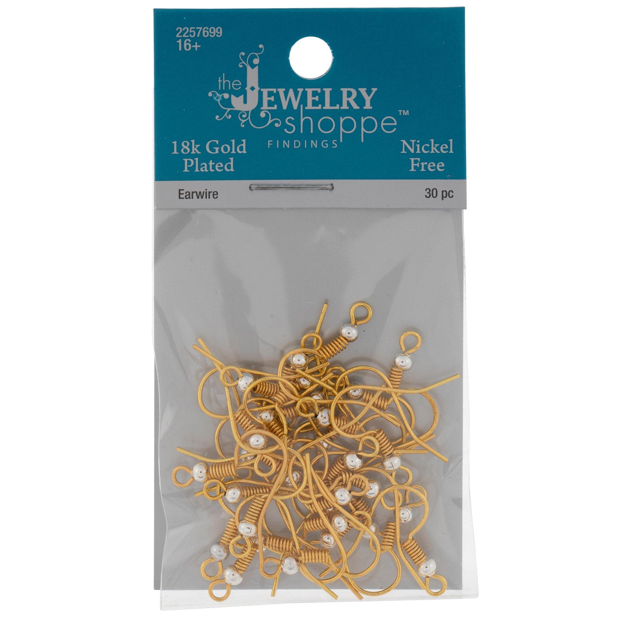 18K Gold Plated Stainless Steel Fish Hook Ear Wires | Hobby Lobby | 2154169