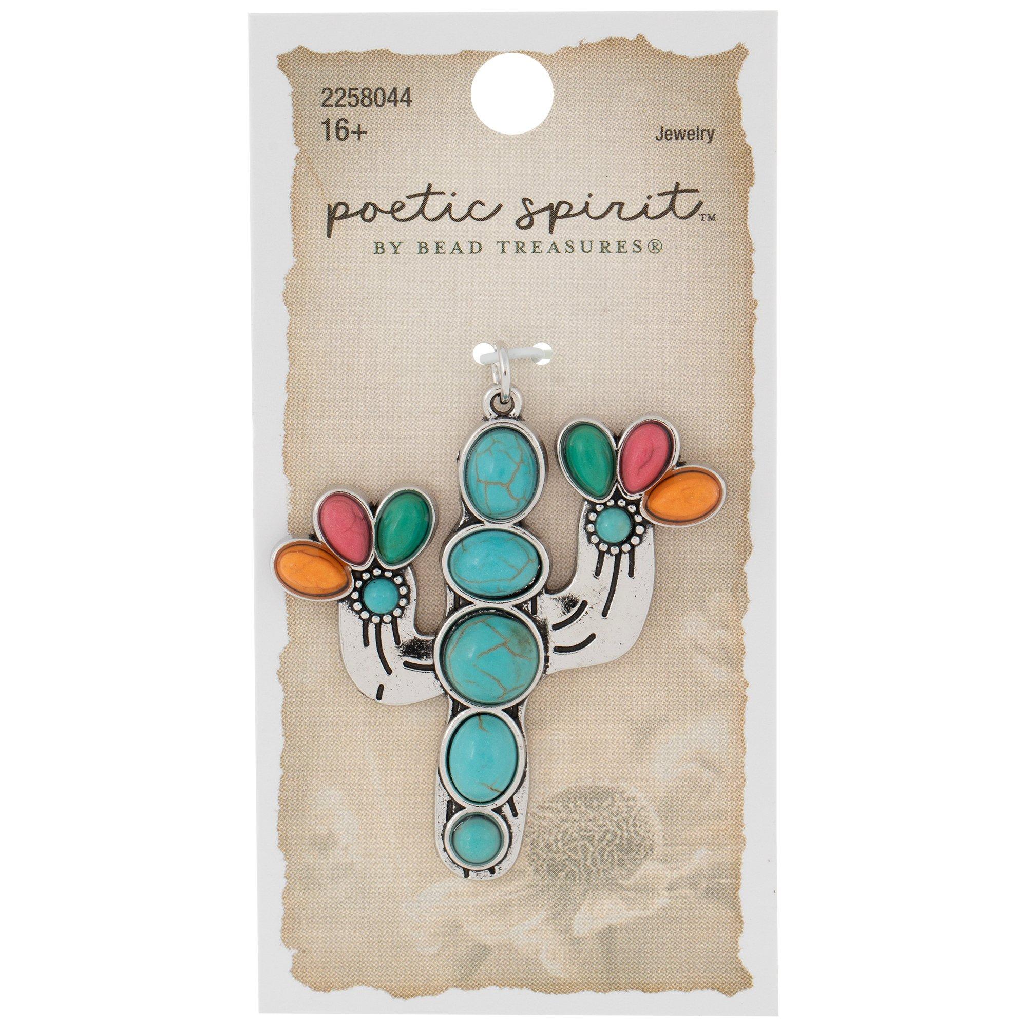 Imitation Turquoise Cactus Pendant Hobby Lobby 2258044