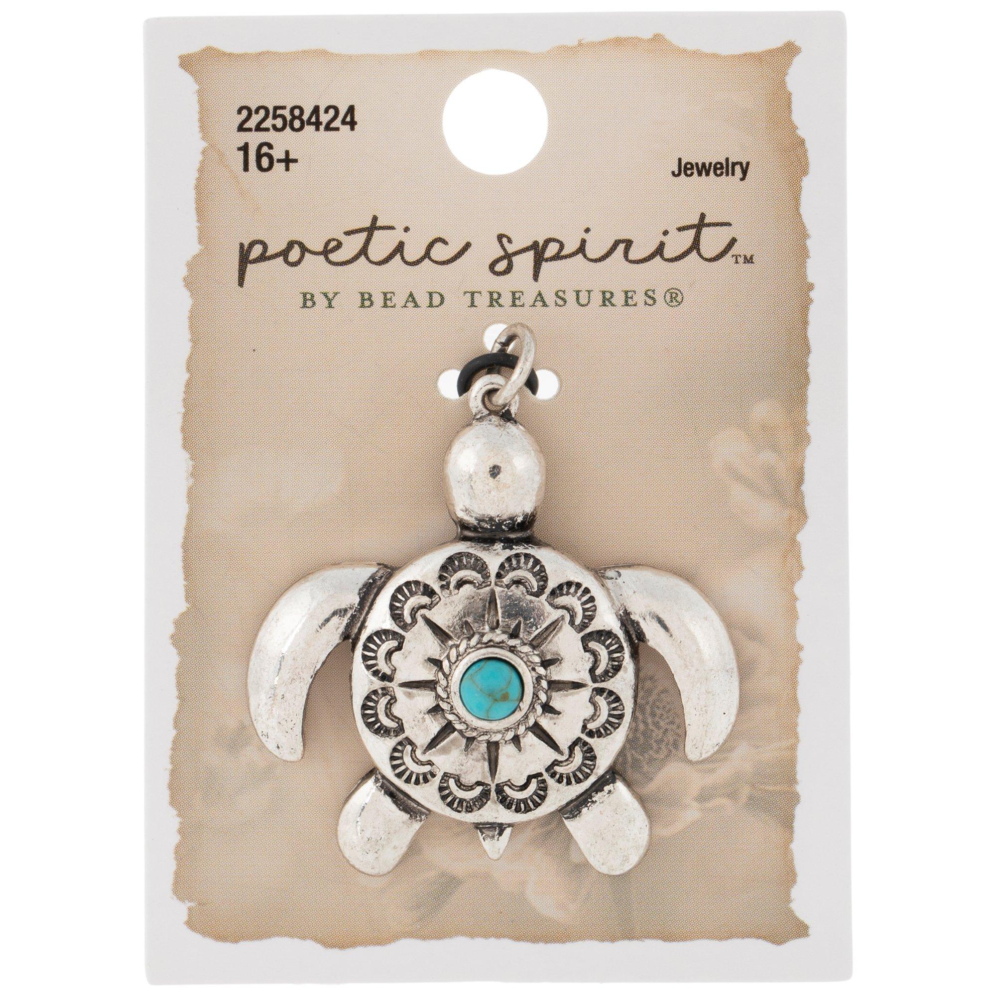 Imitation Turquoise Floral Turtle Pendant Hobby Lobby 2258424