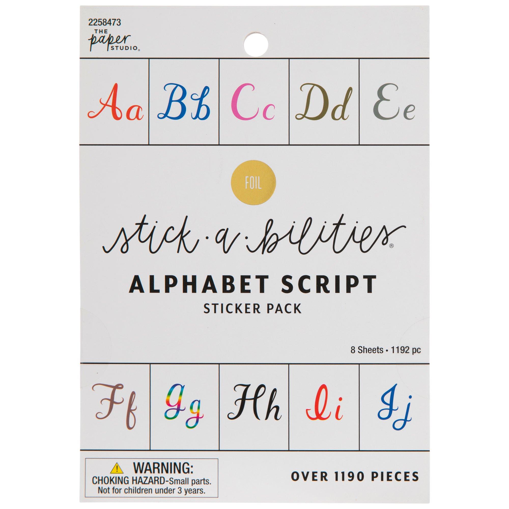 Alphabet Foil Stickers Hobby Lobby 2258473