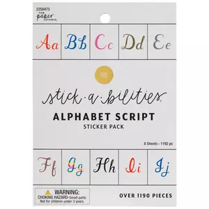 Multi-Color Letter Poster Board Stickers, Hobby Lobby, 2310068