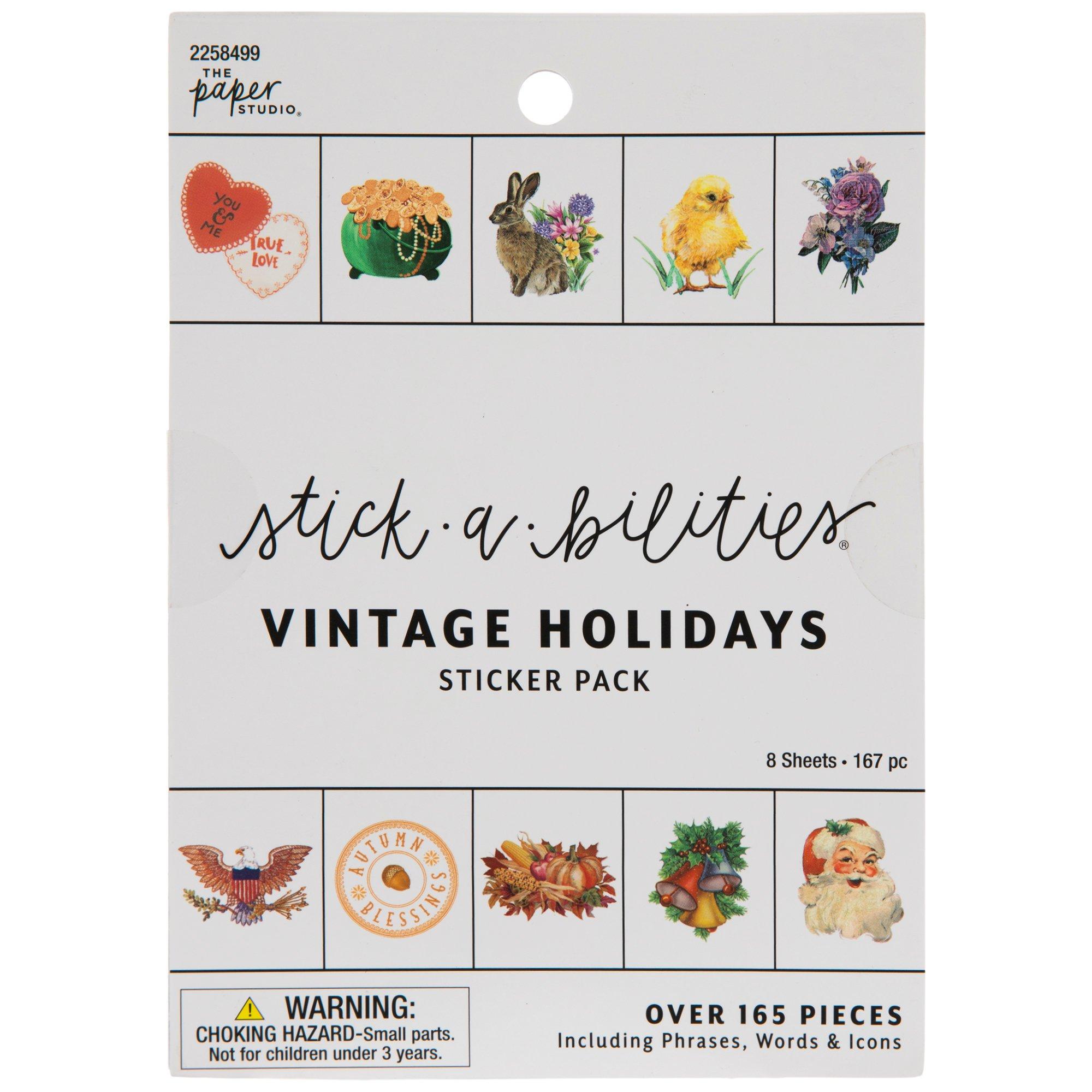 Vintage Holidays Stickers, Hobby Lobby