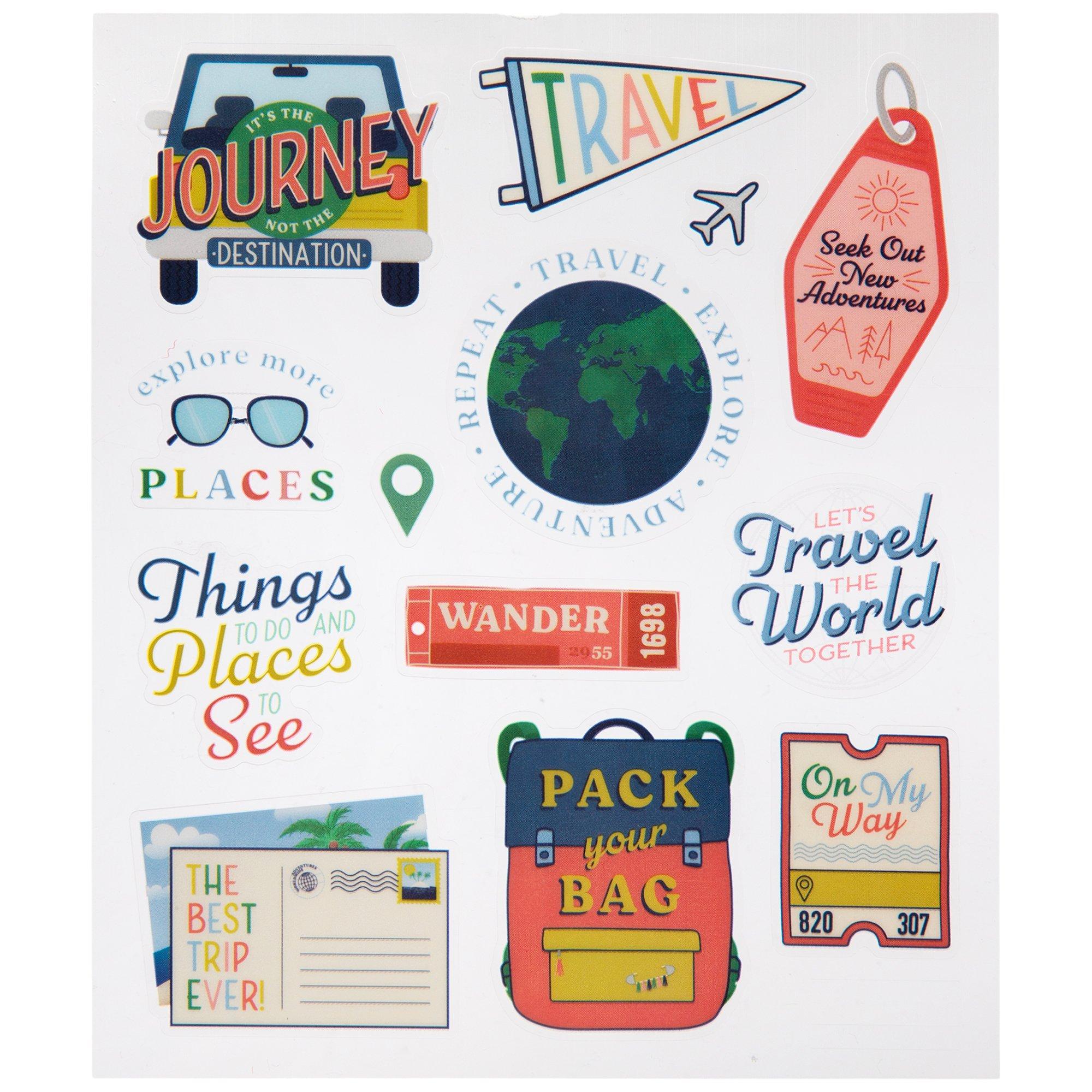 thumbnail image 2 of 100 Piece Travel Sticker Bomb Pack – Matte Finish, DIY Decals For Suitcase, Laptop, Car, Helmet, Skateboard 2 of 3