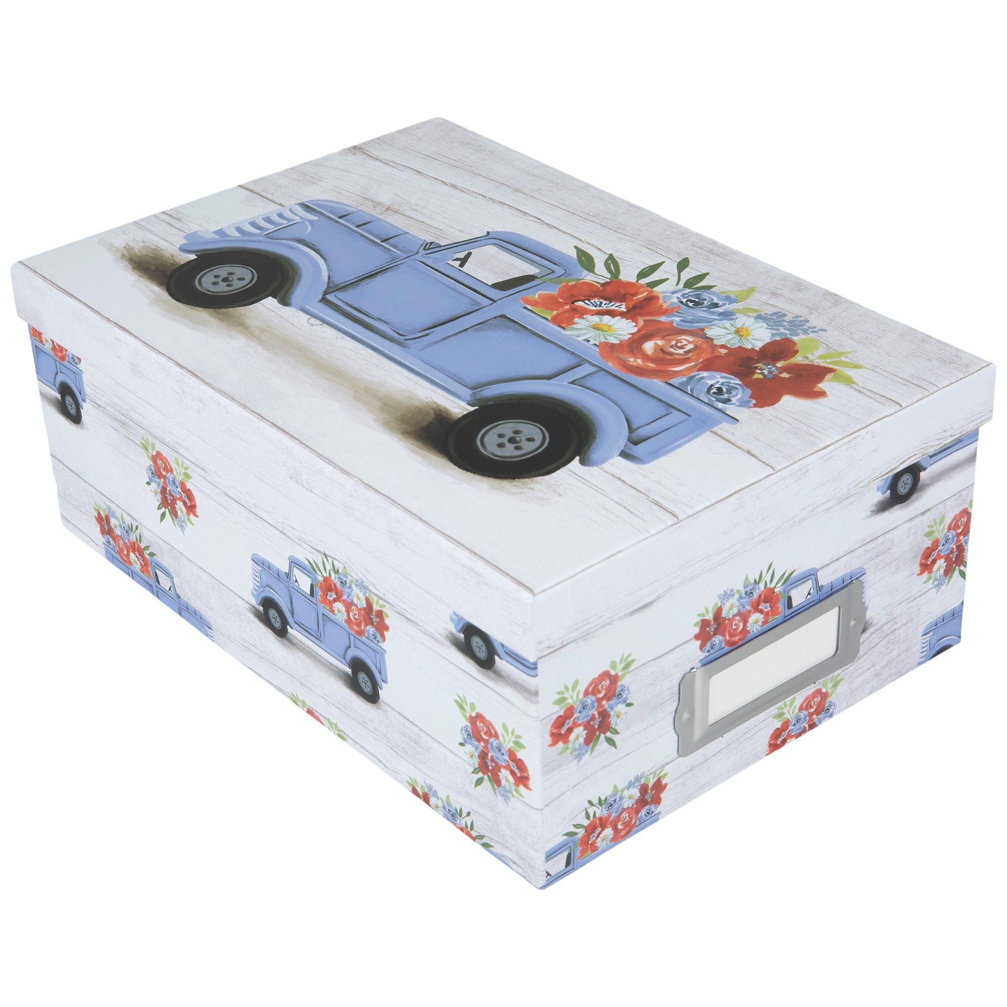 Floral Vintage Truck Photo Storage Box Hobby Lobby 2259448