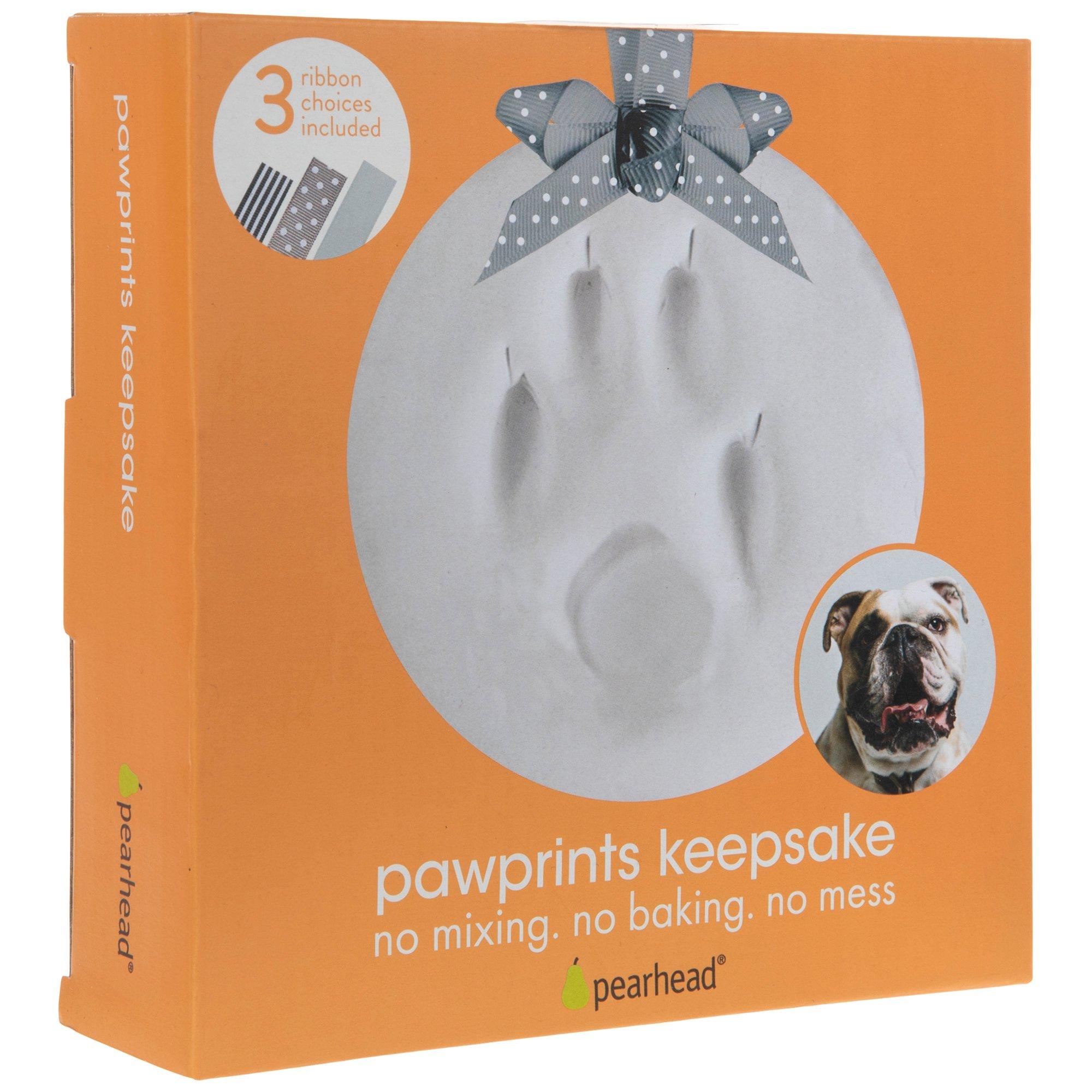 Pearhead Pet Pawprint Hanging DIY Keepsake Christmas Ornament, Dog or Cat  Clay Pawprint Art, Pet Owner Holiday, White