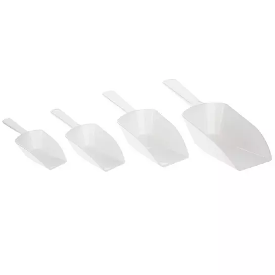 5-1/2 Candy Scoop Clear/Silver - 12 Pack