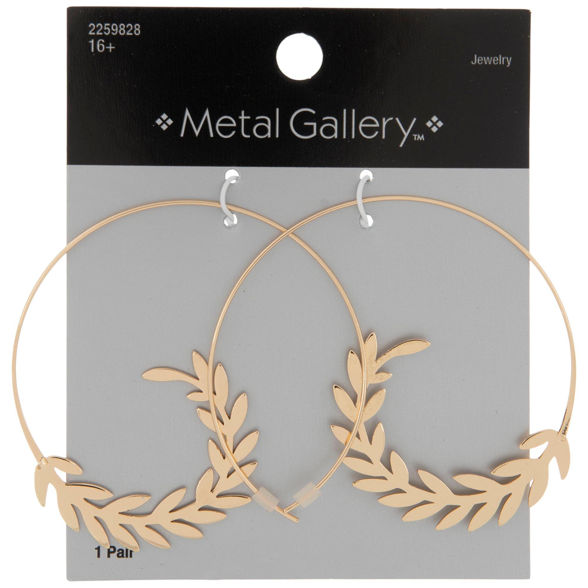 HOHIYA Macrame Ring Floral Hoop Wreath Metal DIY for Christmas 14 inch Gold