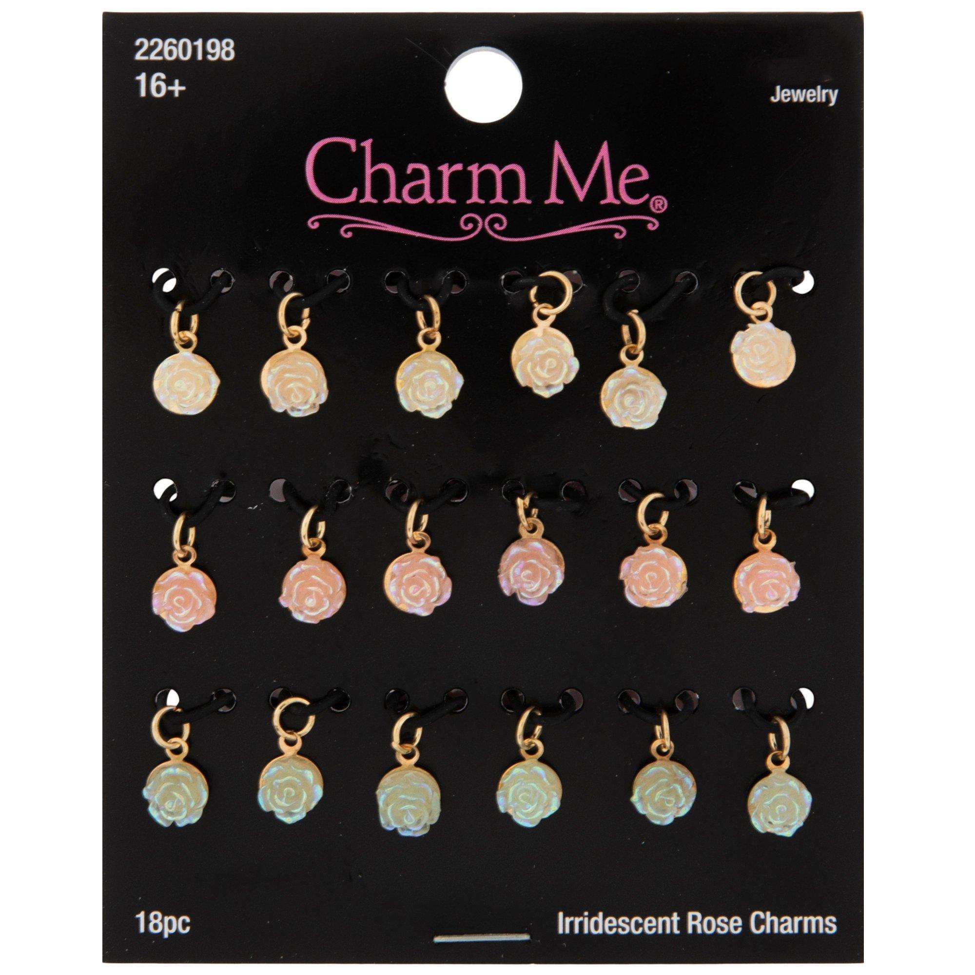 Iridescent Rose Charms