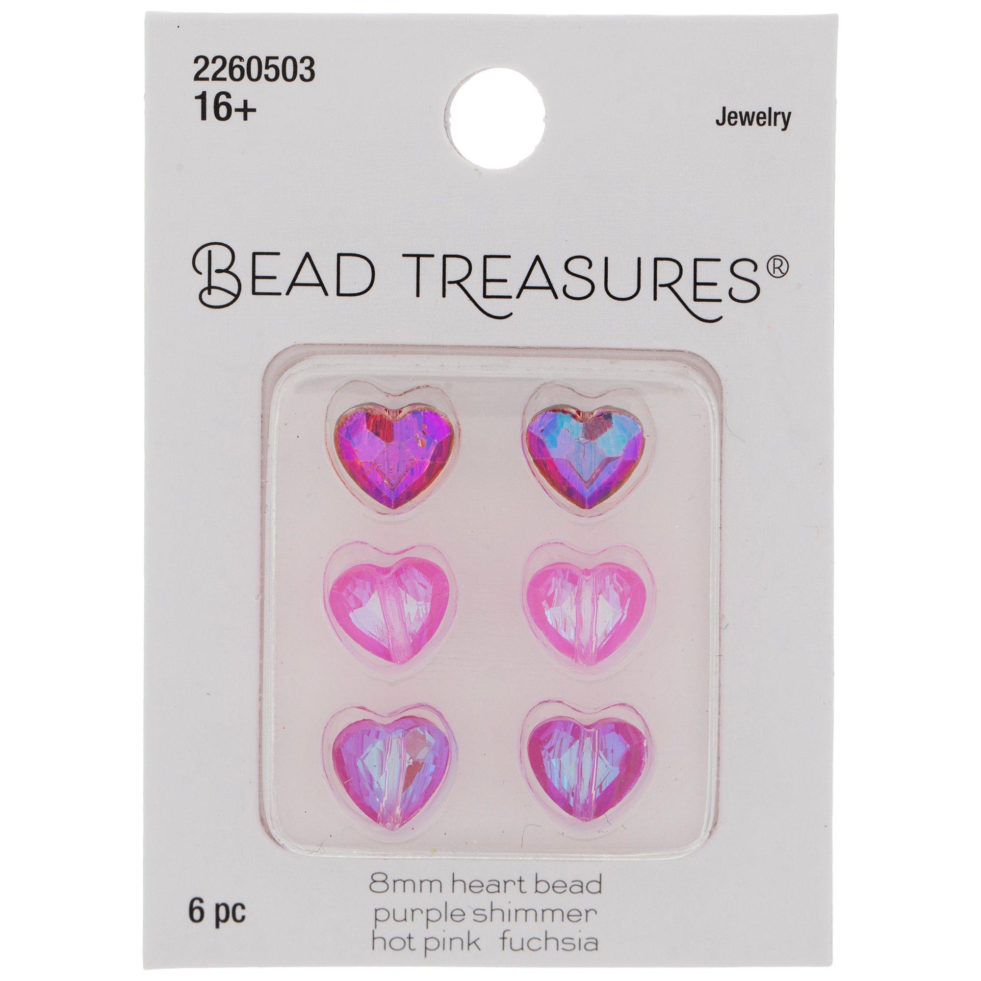 Neon Heart Round Beads, Hobby Lobby
