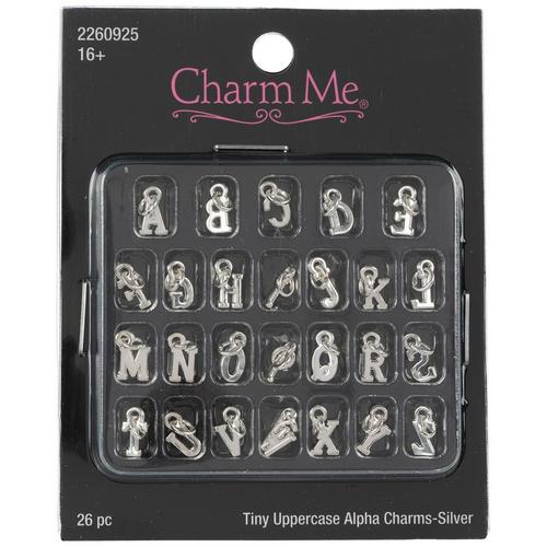 Gold  Metallic Uppercase Alphabet Charms