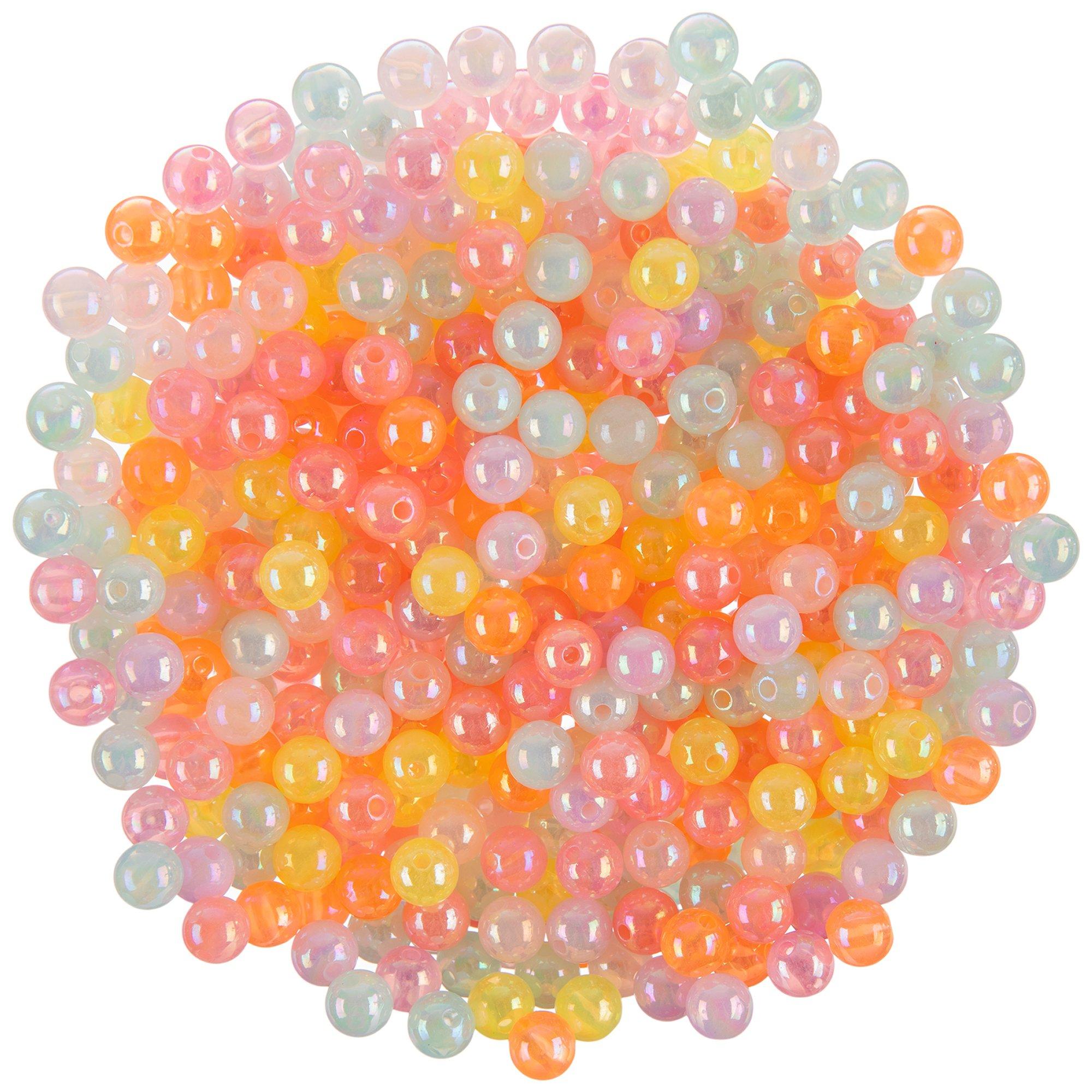 AB Acrylic Beads | Candy Plastic Beads | Cute Beads (Lime Yellow / 10 pcs /  11mm x 22mm)